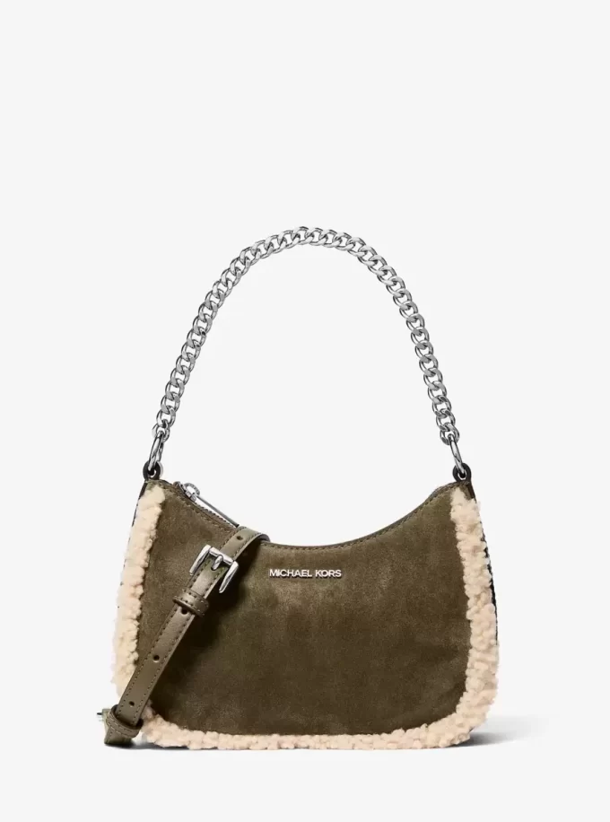 Jet Set Small Suede and Faux Shearling Convertible Crossbody Bag Jet Set Small Suede and Faux Shearling Convertible Crossbody Bag