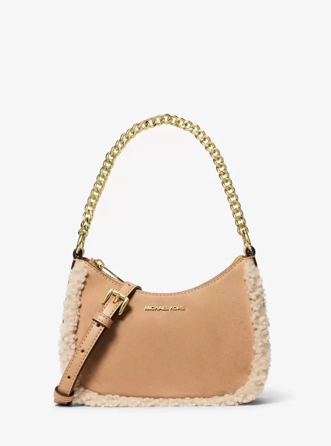 Jet Set Small Suede and Faux Shearling Convertible Crossbody Bag Jet Set Small Suede and Faux Shearling Convertible Crossbody Bag