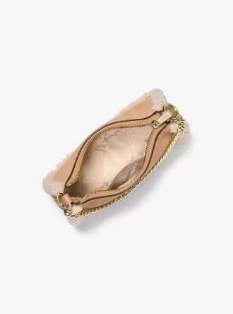 Jet Set Small Suede and Faux Shearling Convertible Crossbody Bag