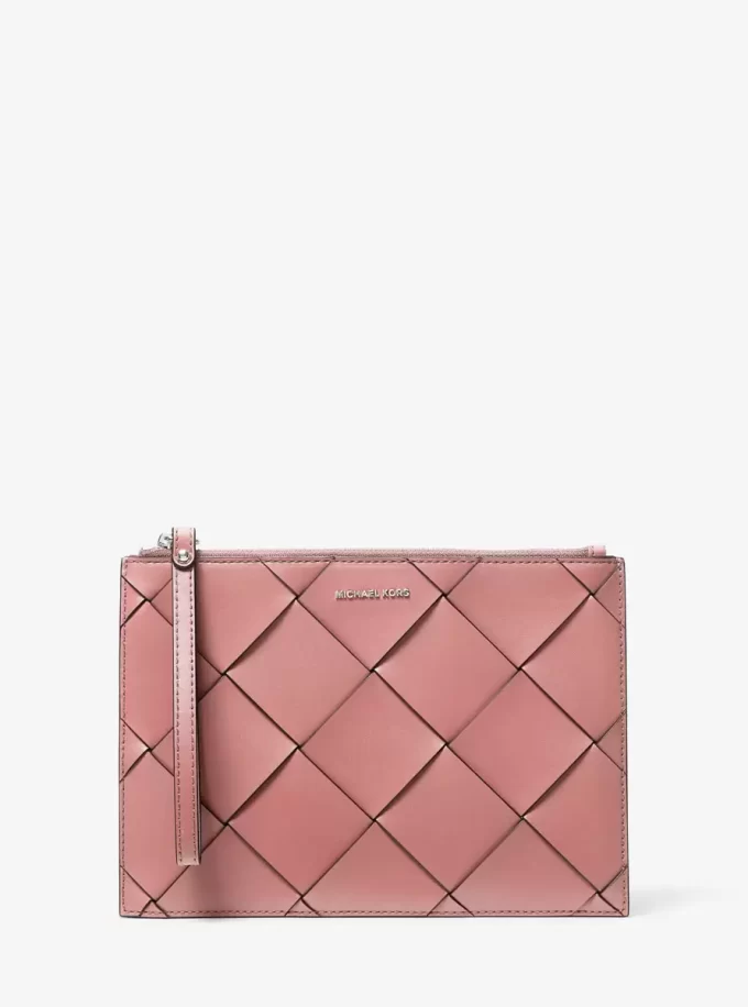 Jet Set Travel Extra-Large Woven Leather Wristlet Jet Set Travel Extra-Large Woven Leather Wristlet