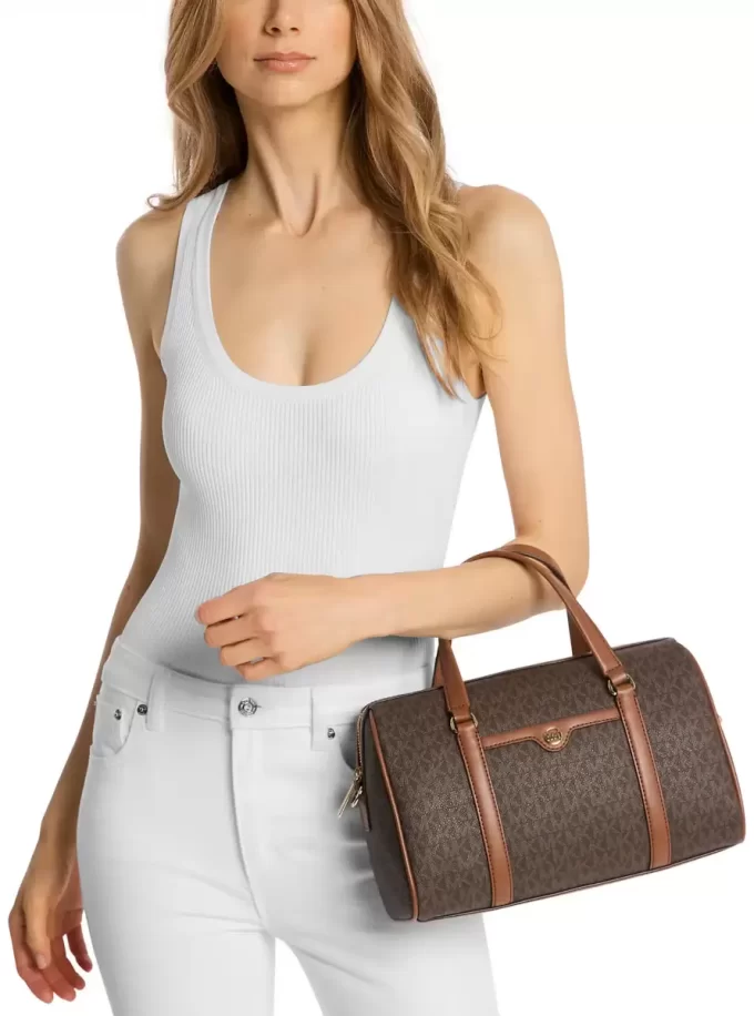 Jet Set Travel Medium Signature Logo Duffel Crossbody Bag