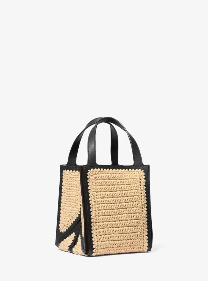 Jordi Small Hand-Crocheted and Leather Tote Bag Jordi Small Hand-Crocheted and Leather Tote Bag