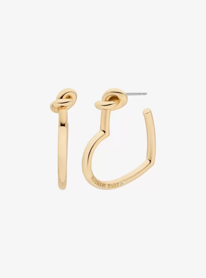 Knotted Heart Hoop Earrings Knotted Heart Hoop Earrings