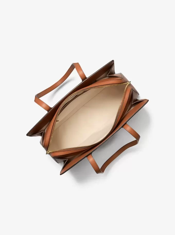 Laila Medium Leather Tote Bag Laila Medium Leather Tote Bag