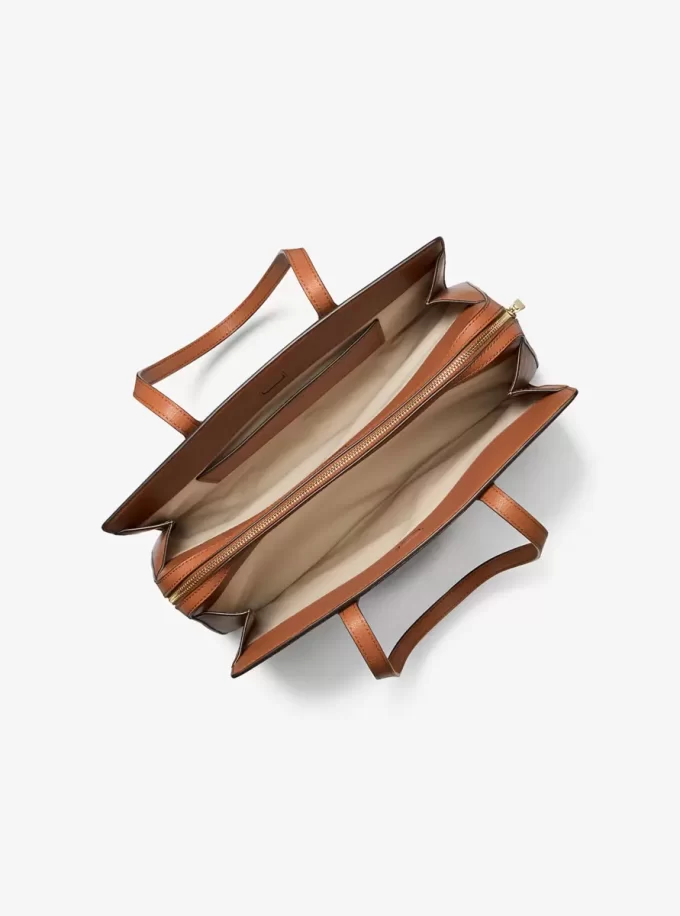 Laila Medium Leather Tote Bag Laila Medium Leather Tote Bag