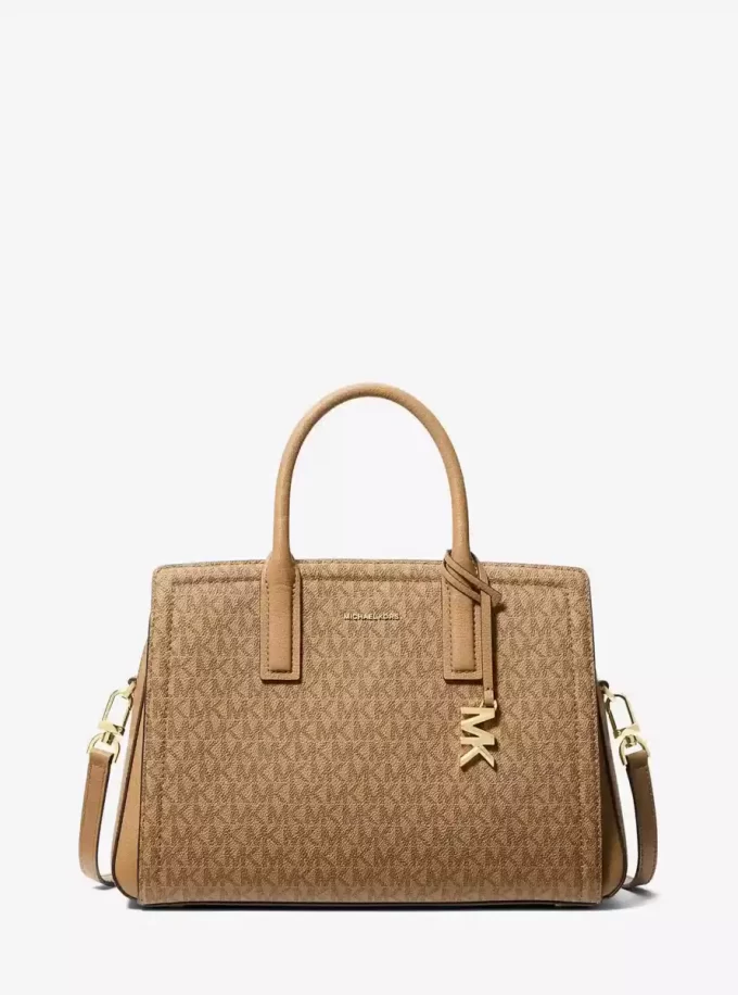 Laila Medium Signature Logo Satchel