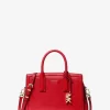 Laila Small Metallic Signature Logo Satchel