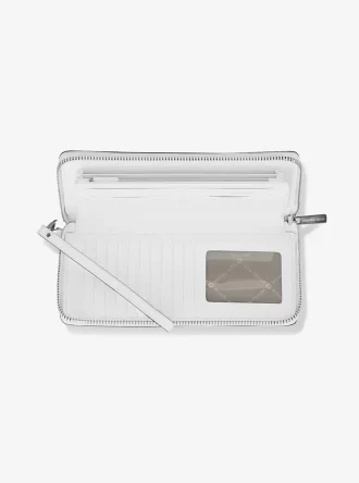 Large Pebbled Leather Continental Wallet