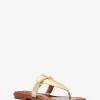 Lena Metallic Leather T-Strap Sandal Lena Metallic Leather T-Strap Sandal
