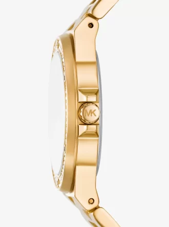 Lennox Pavé Gold-Tone Watch