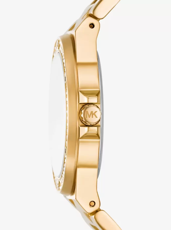 Lennox Pavé Gold-Tone Watch