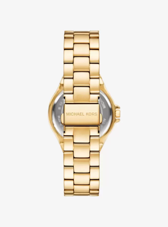 Lennox Pavé Gold-Tone Watch