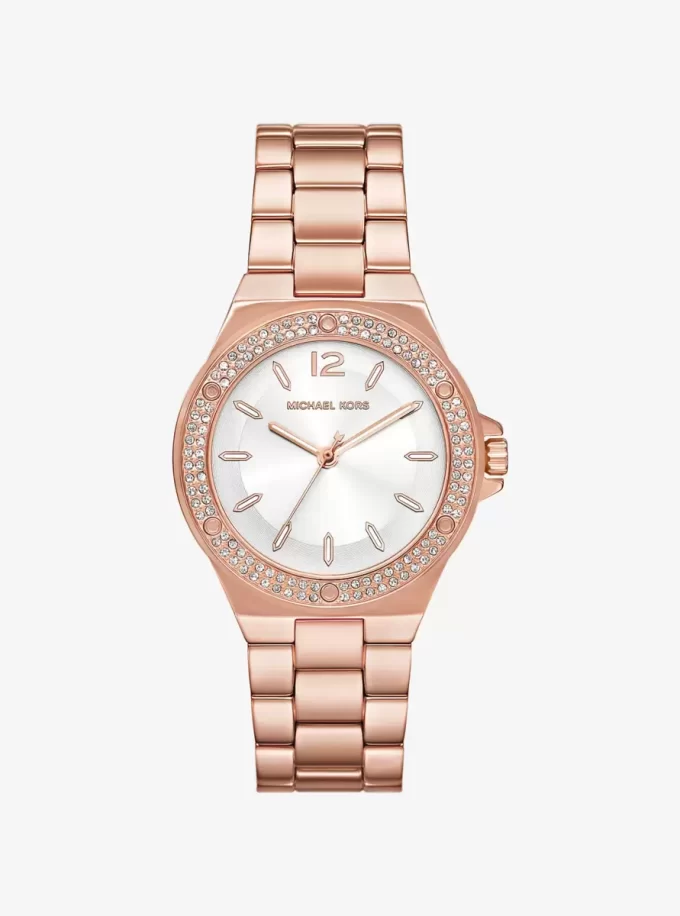 Lennox Pavé Rose Gold-Tone Watch
