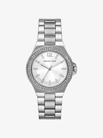 Lennox Pavé Silver-Tone Watch