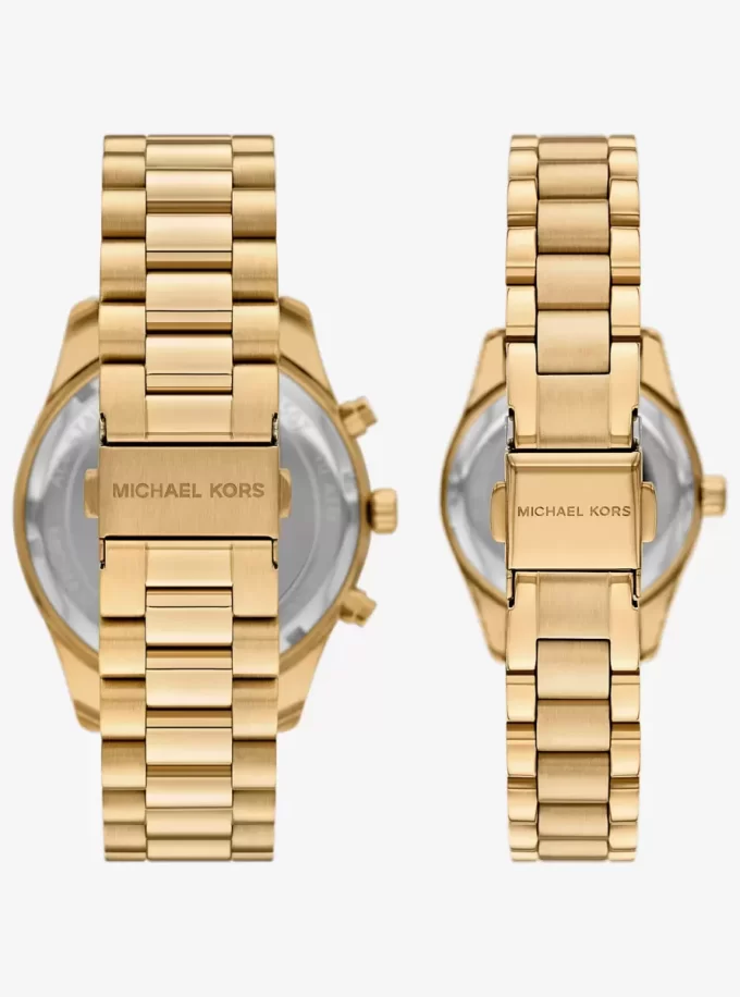 Lexington His and Hers Gold-Tone Watch Set Lexington His and Hers Gold-Tone Watch Set