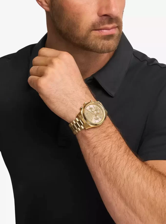 Lexington His and Hers Gold-Tone Watch Set Lexington His and Hers Gold-Tone Watch Set