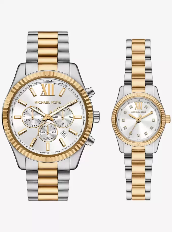 Lexington His and Hers Two-Tone Watch Set Lexington His and Hers Two-Tone Watch Set