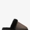 Liddy Signature Logo and Faux Fur Slipper Liddy Signature Logo and Faux Fur Slipper