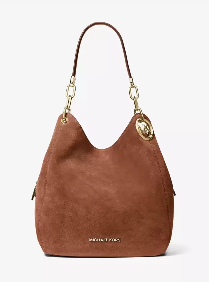 Lillie Large Suede Shoulder Bag