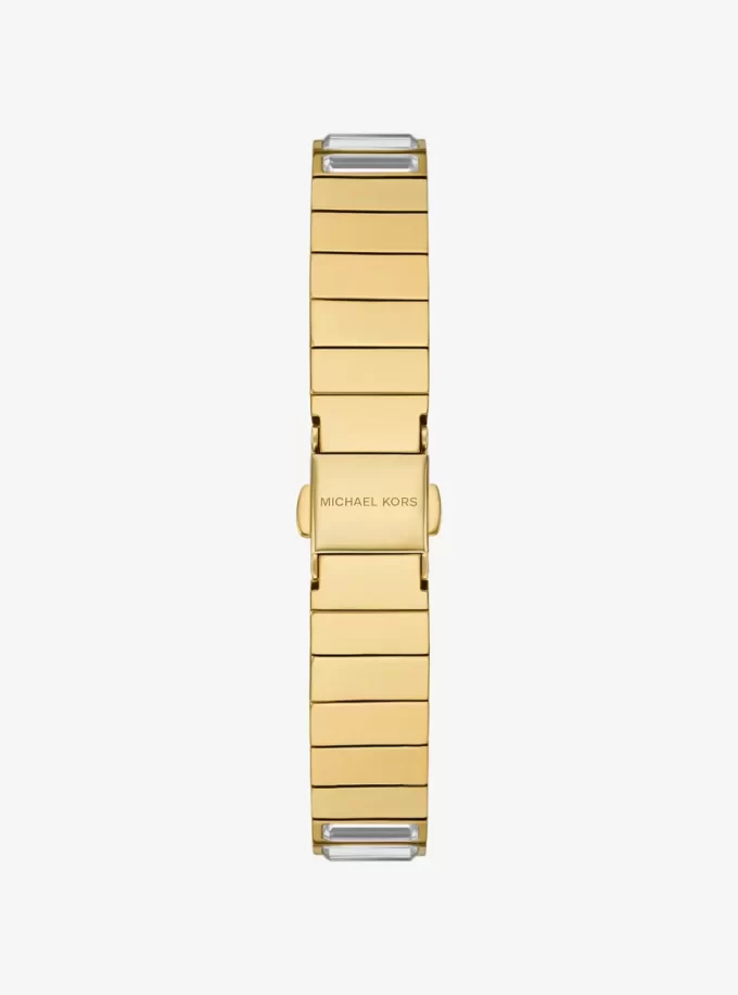 Limited-Edition Mini Darrington Pavé Bezel Gold-Tone Watch