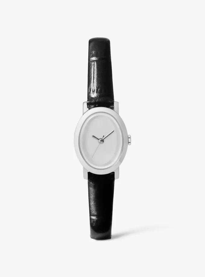 Limited-Edition Petite Maude Silver-Tone and Crocodile Embossed Leather Watch Limited-Edition Petite Maude Silver-Tone and Crocodile Embossed Leather Watch