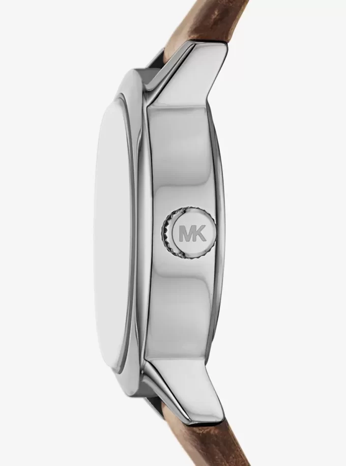 Limited-Edition Petite Maude Silver-Tone and Crocodile Embossed Leather Watch Limited-Edition Petite Maude Silver-Tone and Crocodile Embossed Leather Watch