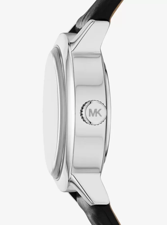 Limited-Edition Petite Maude Silver-Tone and Crocodile Embossed Leather Watch Limited-Edition Petite Maude Silver-Tone and Crocodile Embossed Leather Watch