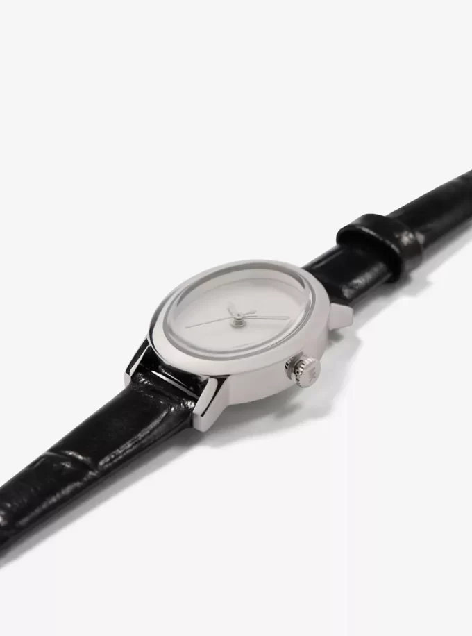 Limited-Edition Petite Maude Silver-Tone and Crocodile Embossed Leather Watch Limited-Edition Petite Maude Silver-Tone and Crocodile Embossed Leather Watch