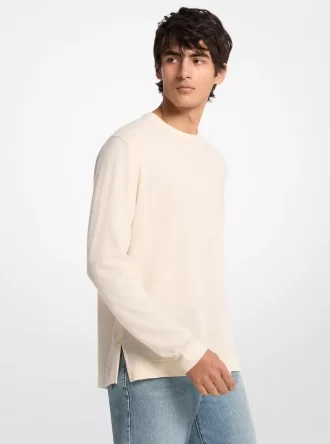 Linen and Cotton Jersey Long-Sleeve T-Shirt