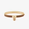 Lock Charm Leather Bangle Lock Charm Leather Bangle