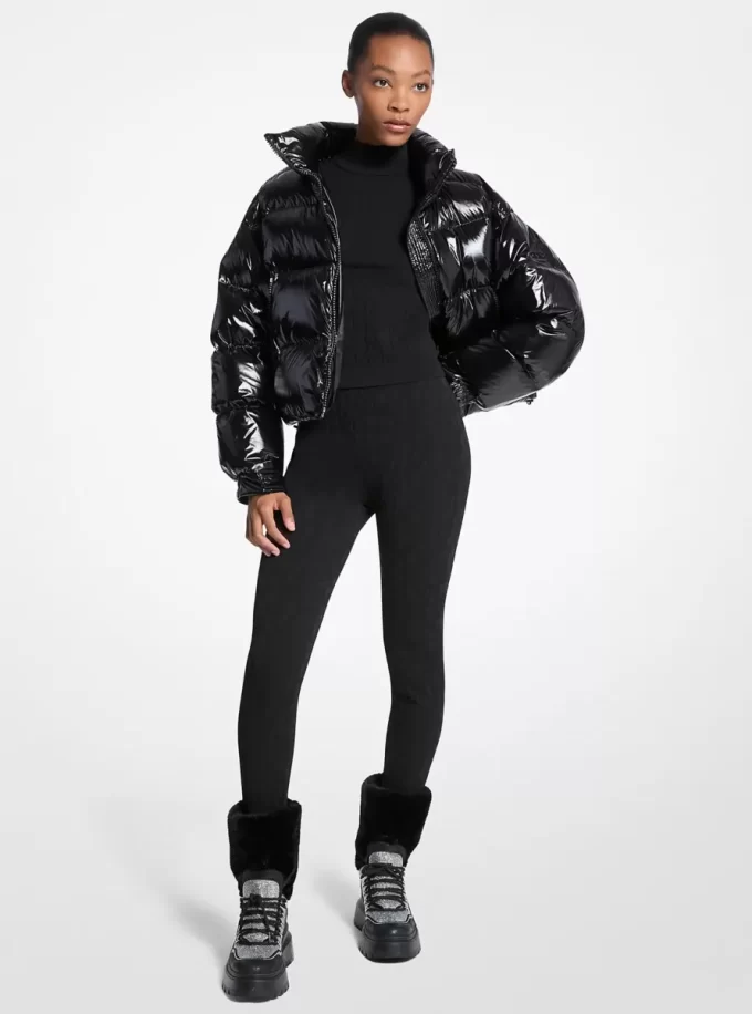 Logo Embossed Jacquard Ski Stirrup Leggings Logo Embossed Jacquard Ski Stirrup Leggings