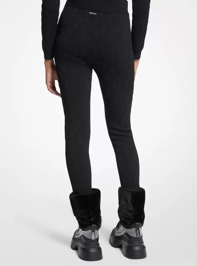 Logo Embossed Jacquard Ski Stirrup Leggings Logo Embossed Jacquard Ski Stirrup Leggings
