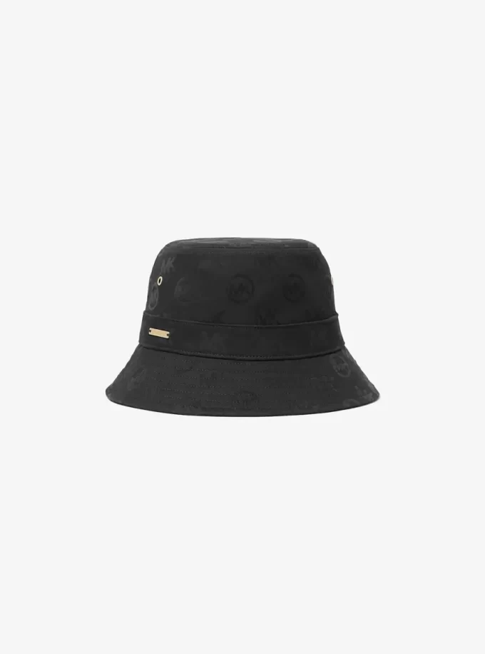 Logo Embossed Stretch Cotton Bucket Hat