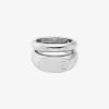 Logo Engraved Double Layered Signet Ring Logo Engraved Double Layered Signet Ring