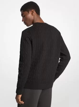 Logo Jacquard Cotton Sweater