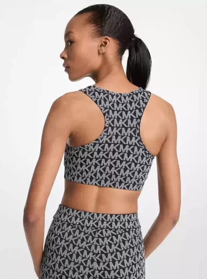 Logo Stretch Nylon Sports Bra Logo Stretch Nylon Sports Bra