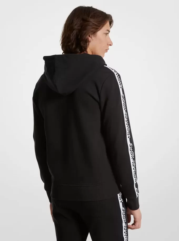 Logo Tape Cotton Blend Zip-Up Hoodie Logo Tape Cotton Blend Zip-Up Hoodie