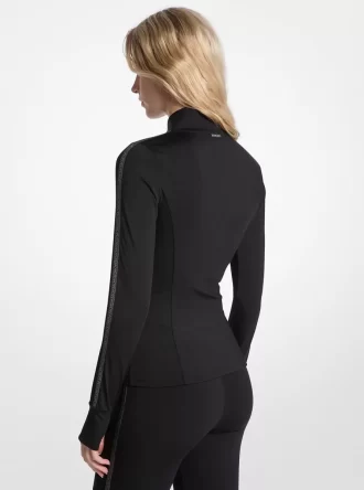 Logo Tape Stretch Nylon Jacket