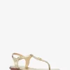Mallory Metallic T-Strap Sandal