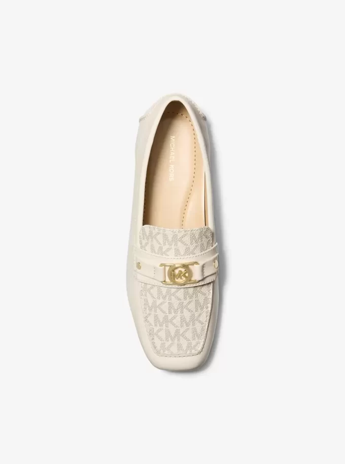 Mandy Leather and Signature Logo Moccasin Loafer Mandy Leather and Signature Logo Moccasin Loafer