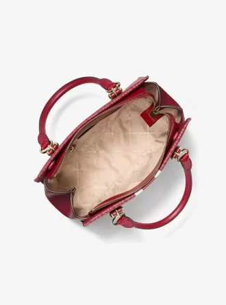 Marilyn Medium Signature Logo Stripe Satchel