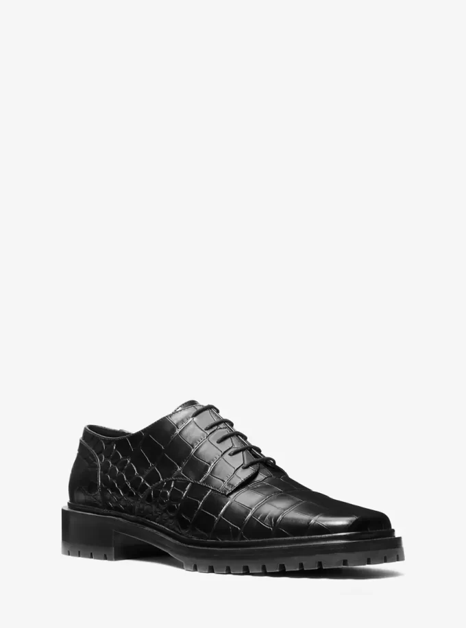 Marte Crocodile Embossed Leather Oxford Marte Crocodile Embossed Leather Oxford