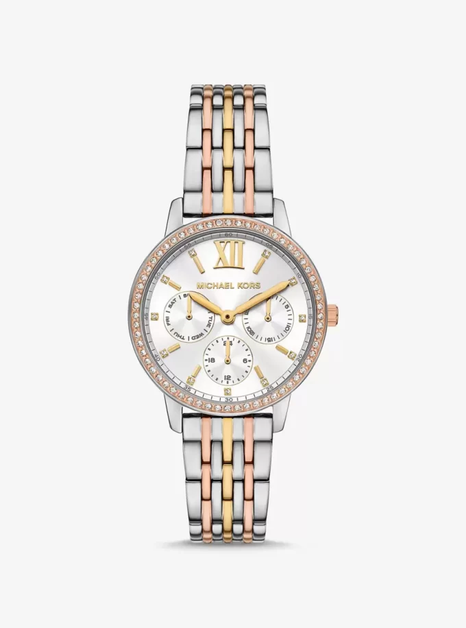 Melissa Pavé Tri-Tone Watch Melissa Pavé Tri-Tone Watch