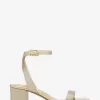 Merriam Glitter-Embellished Leather Sandal Merriam Glitter-Embellished Leather Sandal