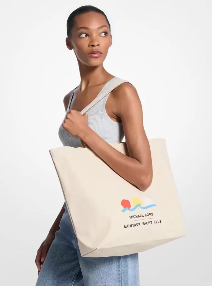 Michael Kors x Montauk Yacht Club Cotton Canvas Tote Bag
