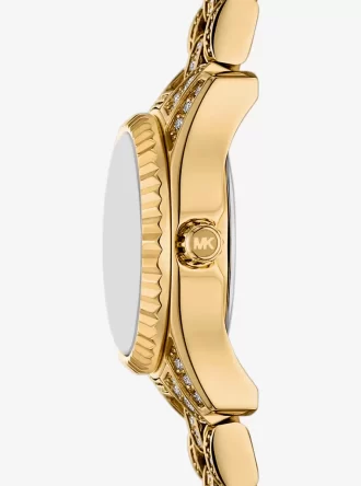 Micro Lexington Pavé Gold-Tone Watch