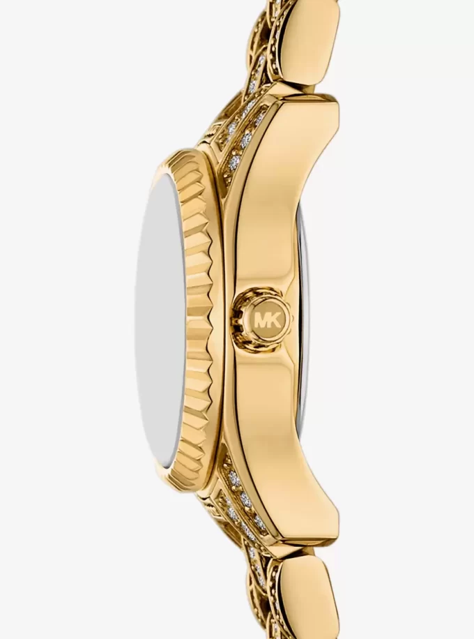 Micro Lexington Pavé Gold-Tone Watch