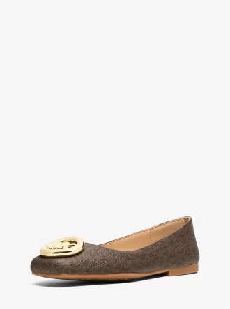 Milan Signature Logo Ballet Flat