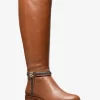 Mindy Leather and Signature Logo Trim Boot
