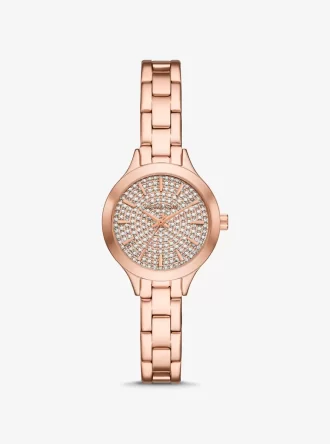 Mini Aspyn Pavé Rose Gold-Tone Watch Mini Aspyn Pavé Rose Gold-Tone Watch
